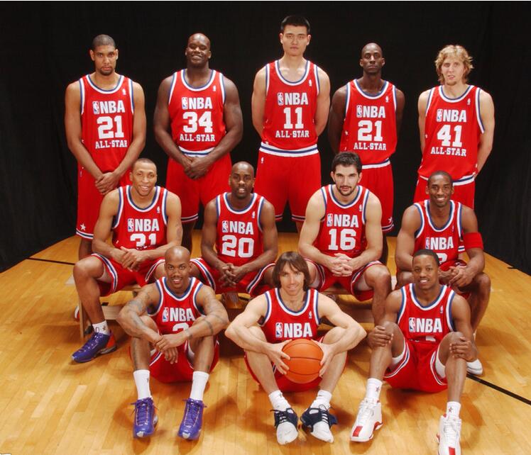NBA03—16赛季全明星全家福照片詹韦好基友邓肯跨世纪