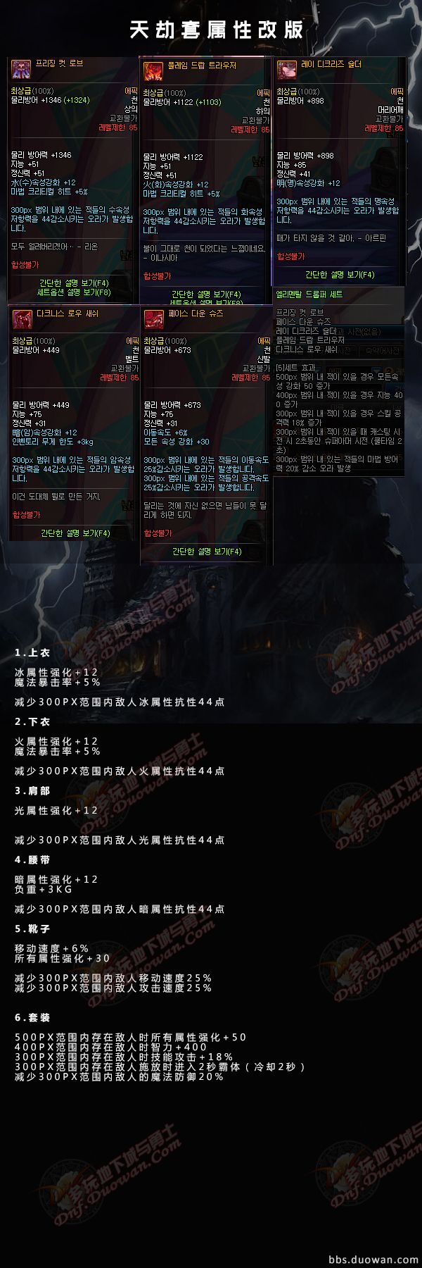 韩服dnf史诗装备材料转换,dnf韩服史诗套