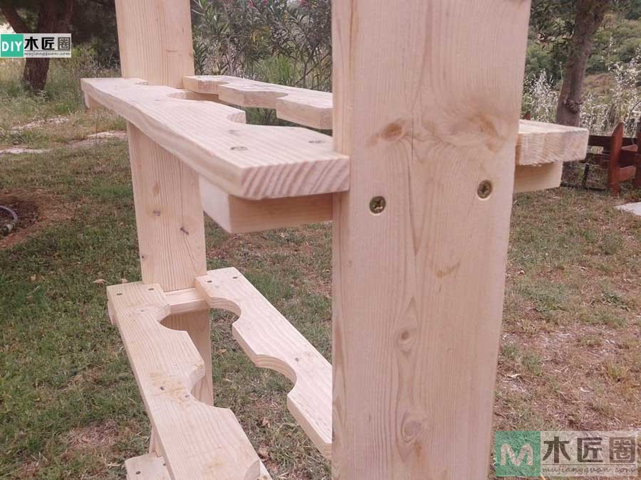 自制木头室内花架最简单的方法,阳台养花怎么做花架子图片