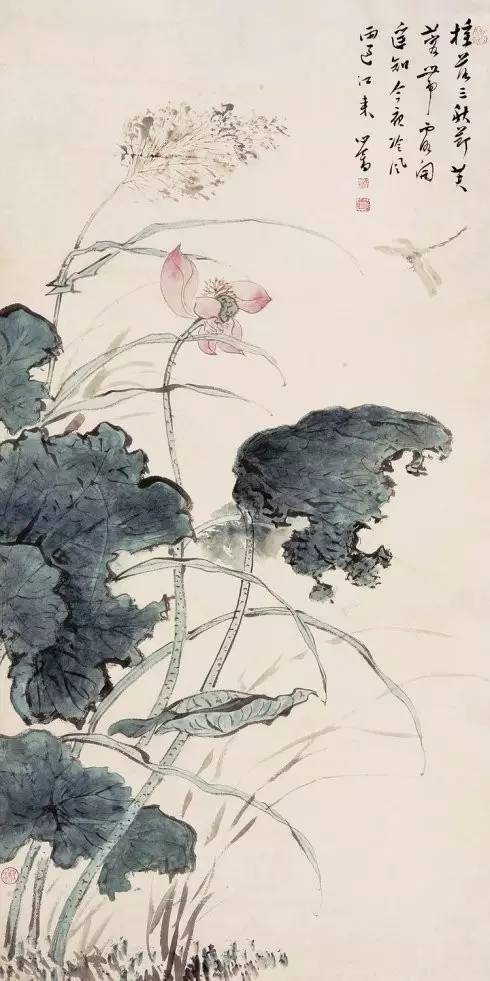 名家国画黄永玉先生的荷花,历代国画荷花作品图片及价格