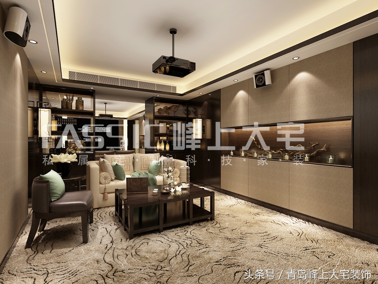 青岛百福山庄400平丨把新中式演绎的淋漓尽致。大气