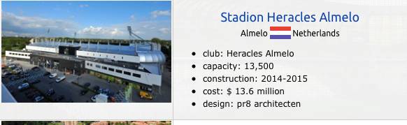 中国十佳体育场,2018年度十大最佳体育场