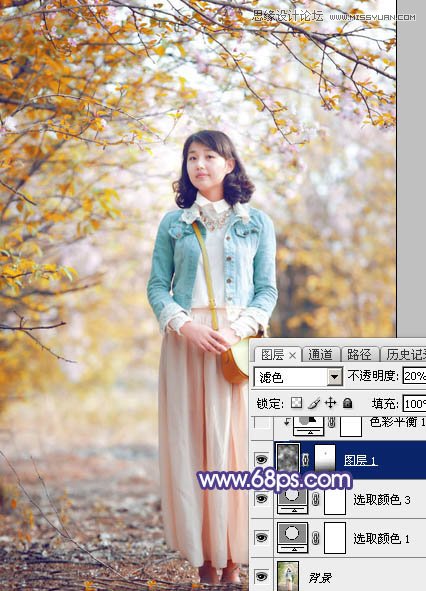 ps写真人像调色高级感黄背景,人像秋天调色ps