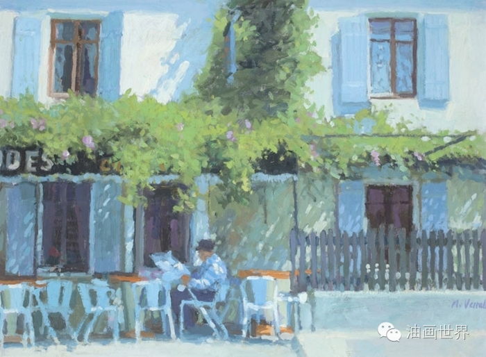 禅意山水意境油画,浓郁诗意的风景油画