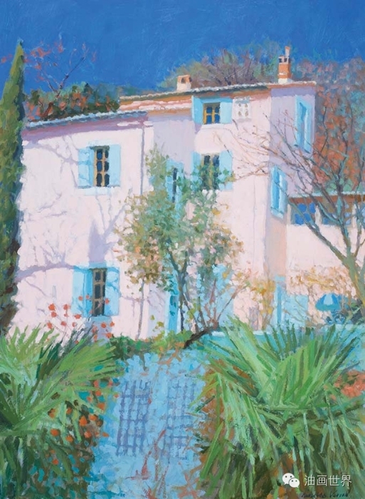 禅意山水意境油画,浓郁诗意的风景油画