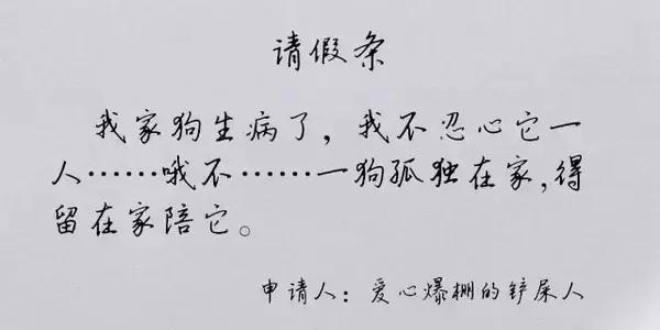 你见过最奇葩的请假条是什么,那些奇葩的请假