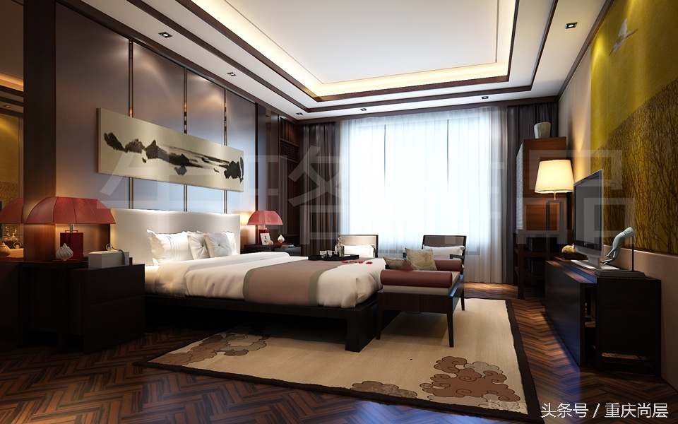 重庆南山郡联排别墅335平新中式装修设计作品欣赏