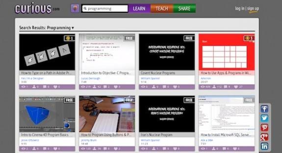 精选10个，视频学习（程序设计基础）的海外网站