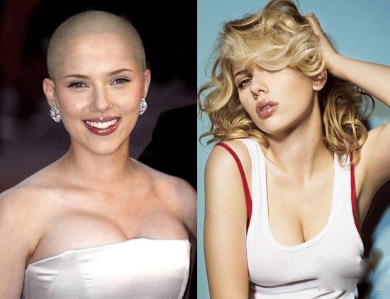 五大当红女星光头照,最惊艳的女星光头