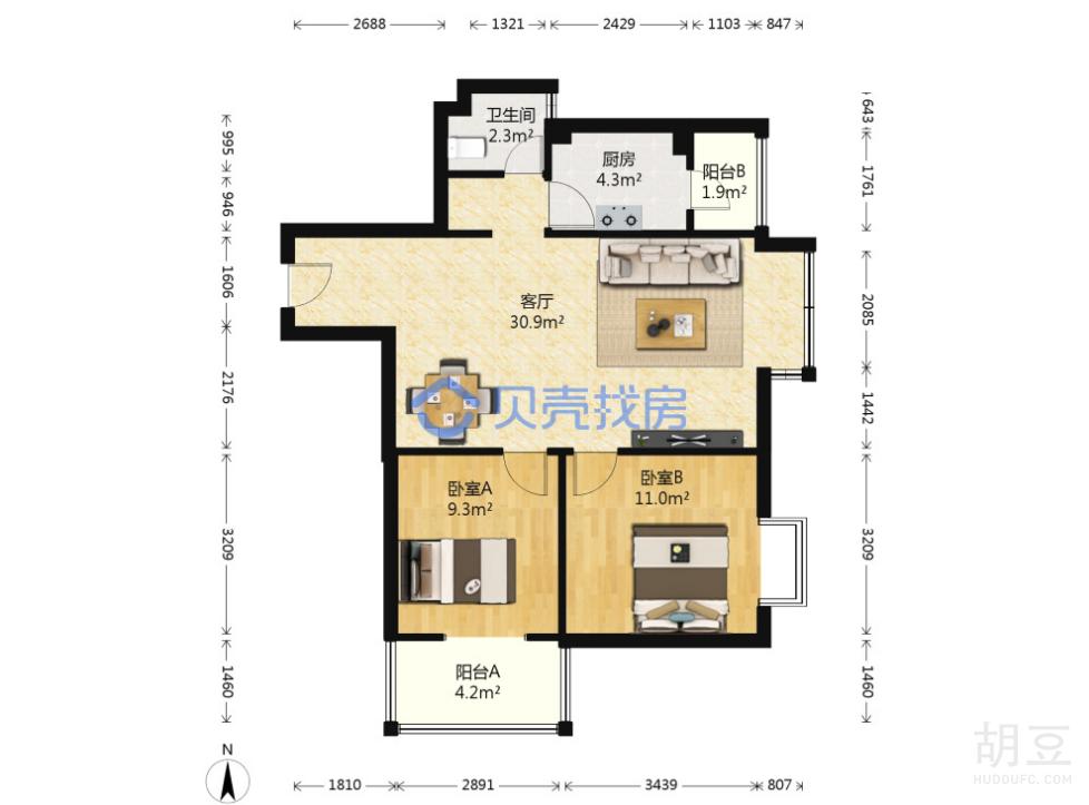 临近建设路小学+地铁，总价居然不到126万，东方1+1踩盘