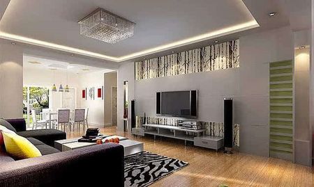 惊艳的客厅背景墙,小户型客厅装修图电视背景墙