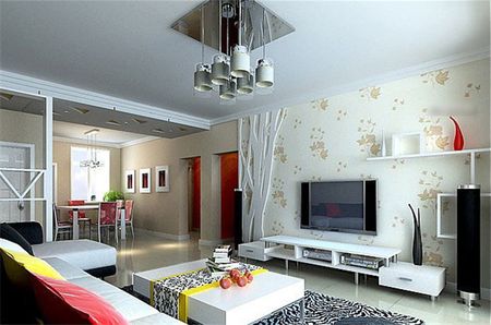 惊艳的客厅背景墙,小户型客厅装修图电视背景墙