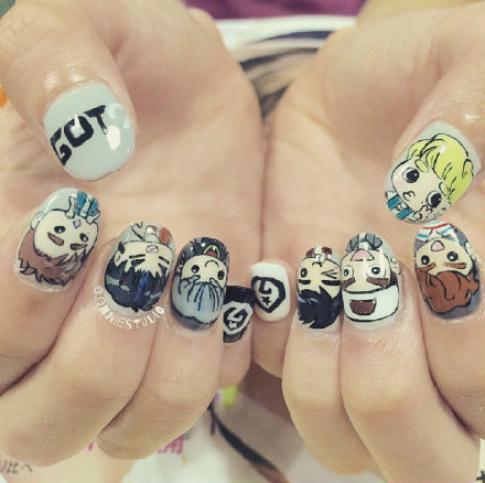 bts美甲,bts美甲田柾国