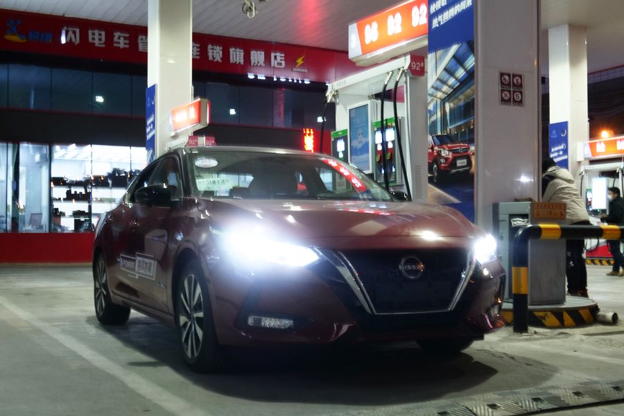 东风日产第14代轩逸节油挑战赛,轩逸顶配e-power百公里加速