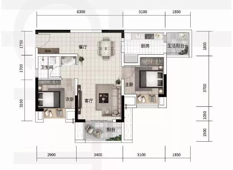 重庆观音桥附近40平小户型,观音桥最好小户型房