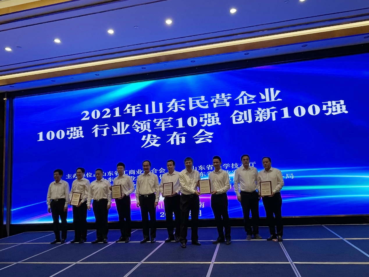 2022年山东民营企业100强榜单第94位,山东民营行业领军10强