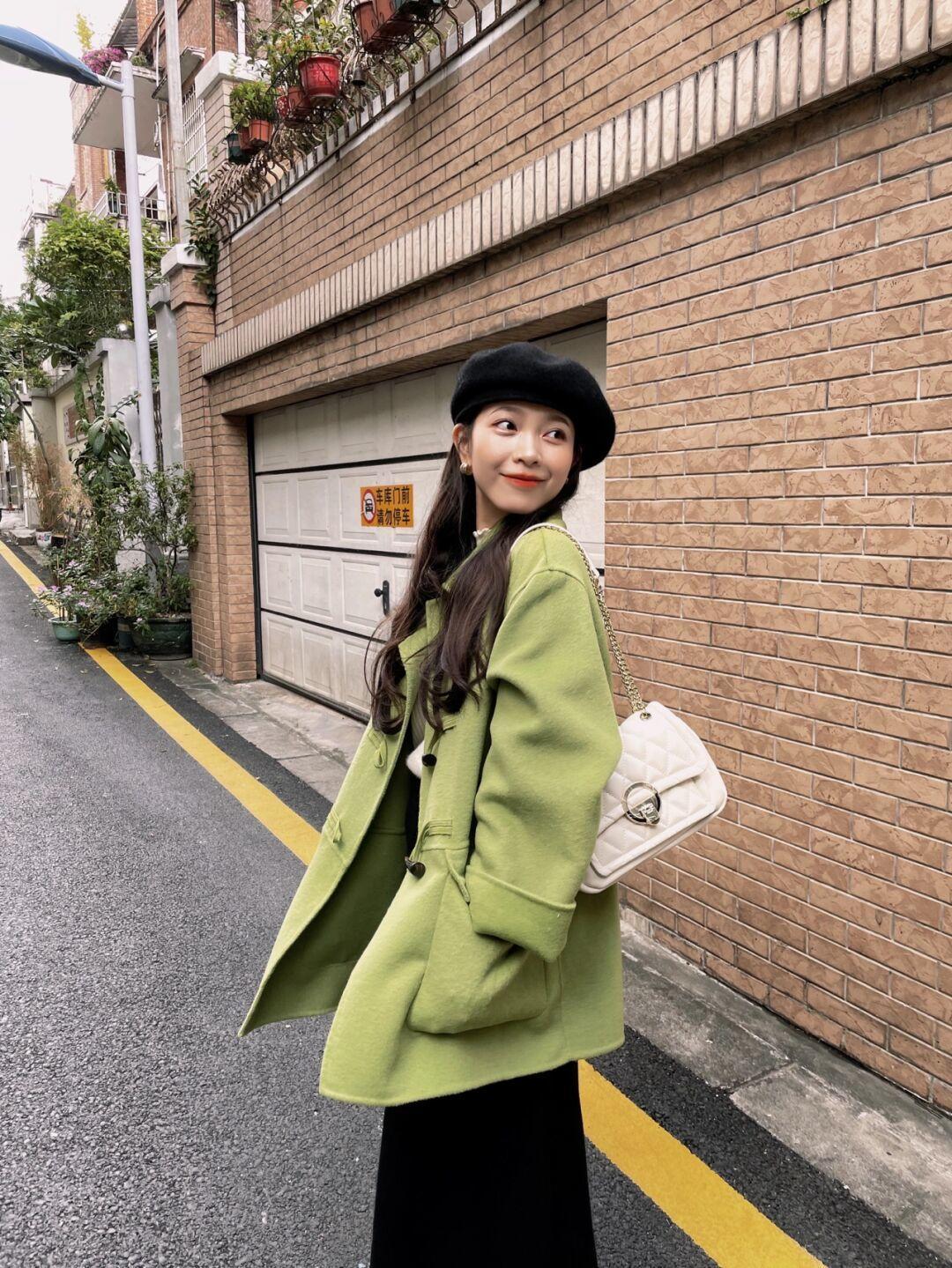 冬季简约毛呢外套穿搭,毛呢外套穿搭中短高端大气上档次