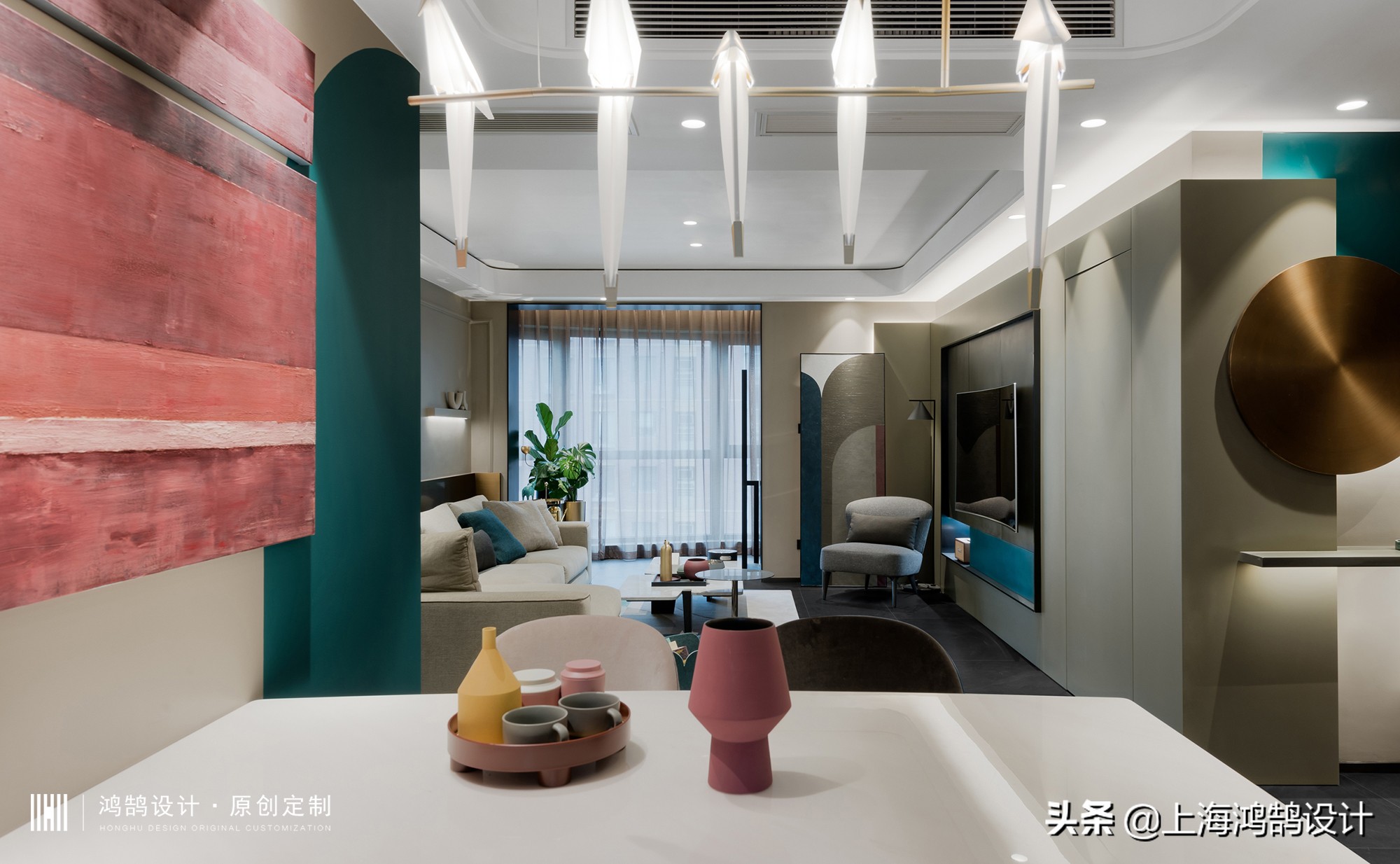 艺术家的室内软装设计案例,孟菲斯风格屏风软装