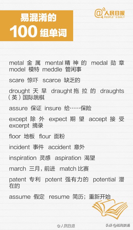 100组易混淆单词归纳一次帮你理清,拼音和英语混淆怎么办