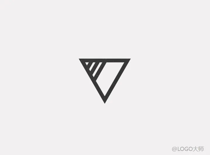 三角形元素logo,心形元素创意logo设计欣赏