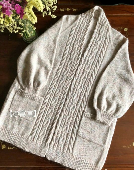 灯笼袖开衫外套编织,宽松灯笼袖外套