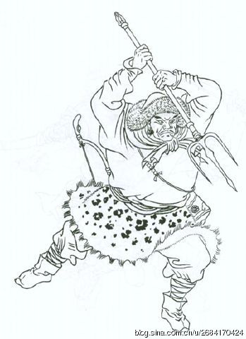 水浒人物绘画天罡,水浒三十六天罡星素描人物图