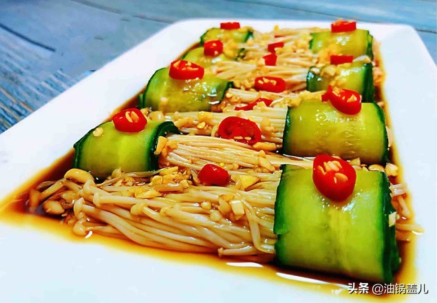 凉拌金针菇料汁的做法,家常金针菇凉拌菜做法大全