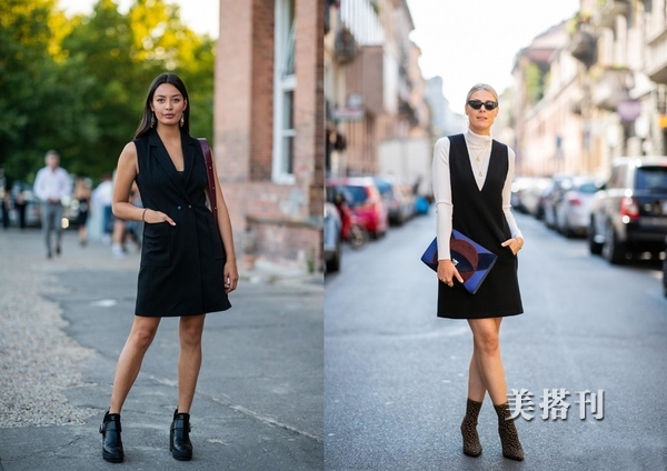 小黑裙端庄大气中长,短款小黑裙搭配经典气质