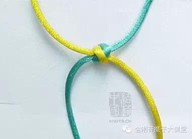 双线弹力绳金刚手串收尾打结图解,手串弹力绳打结方法视频教程全集