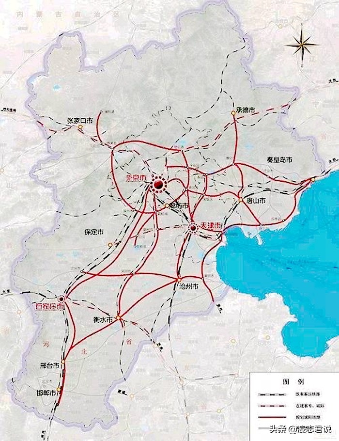 从铁路通达度这个角度来看一看河北的高铁布局