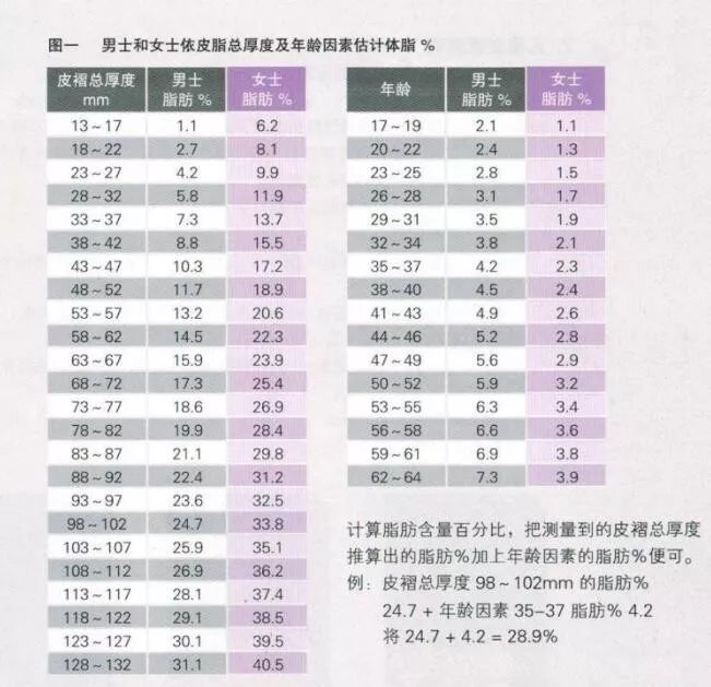 身体脂肪率的计算公式,身体脂肪率低代表什么