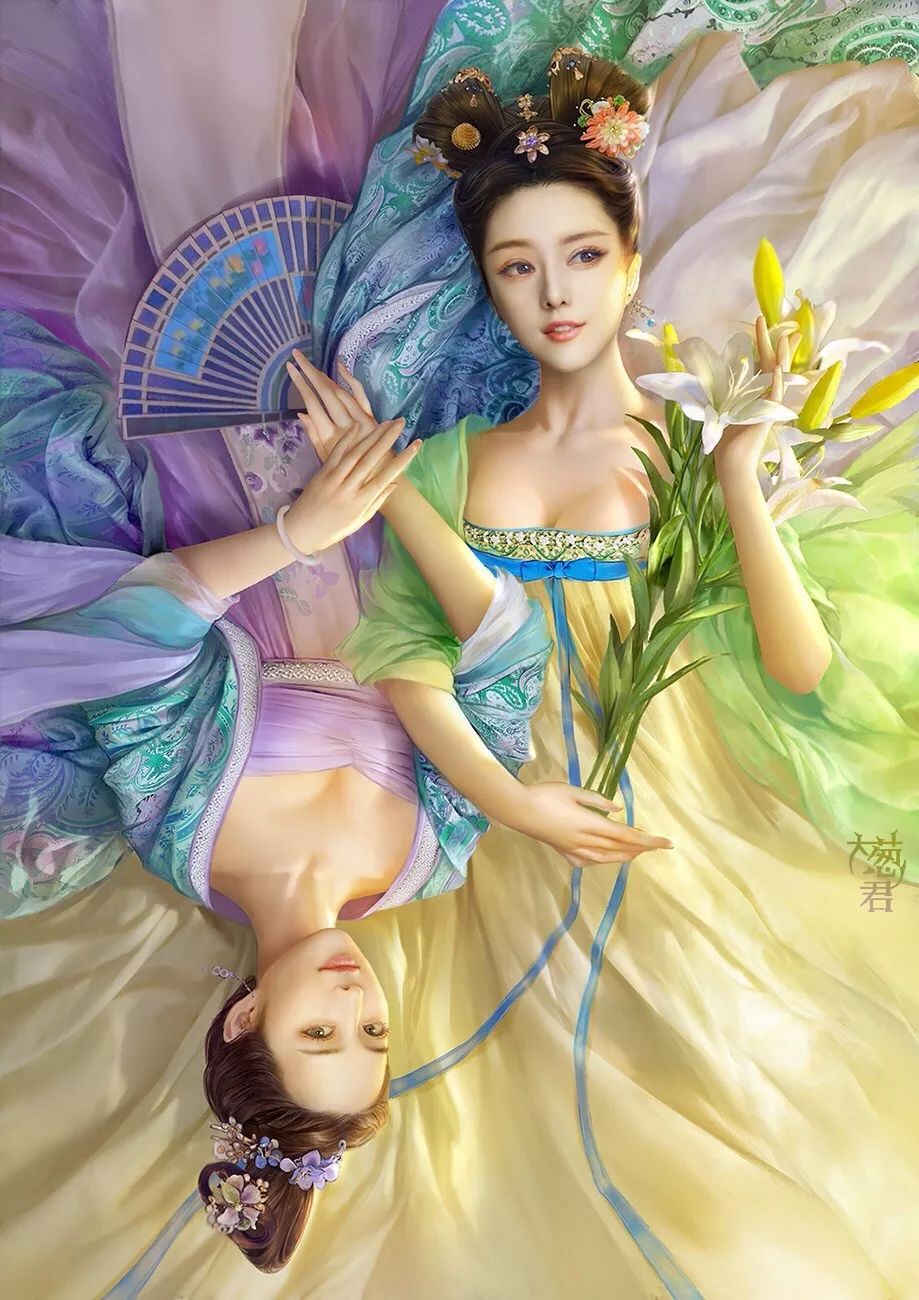 大佬画动漫人物仙气十足手绘,大佬画的古风图手绘