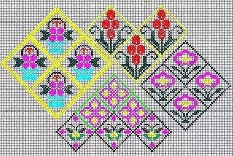 老式小格子十字绣鞋垫绣法慢动作,50种好看的十字绣鞋垫图案