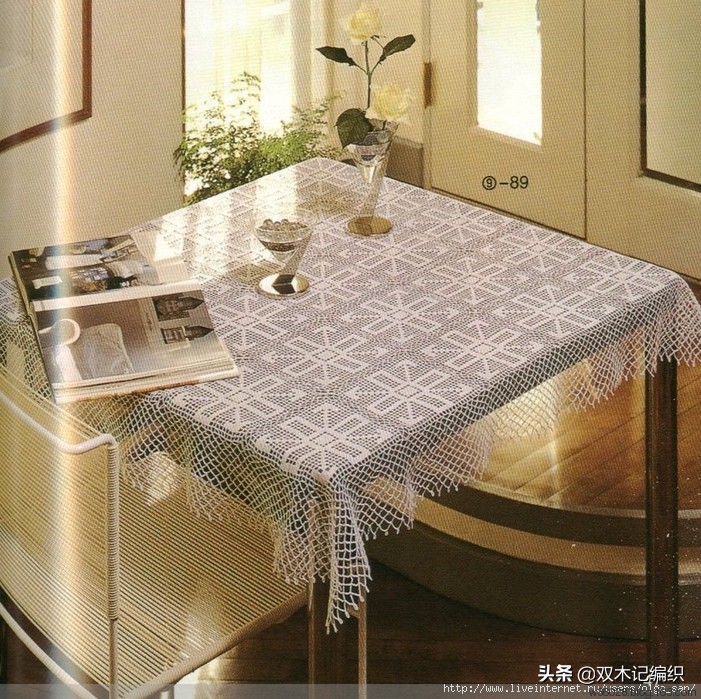 洛可可风蕾丝古典钩针桌布,钩针编织蕾丝长方形沙发巾图解