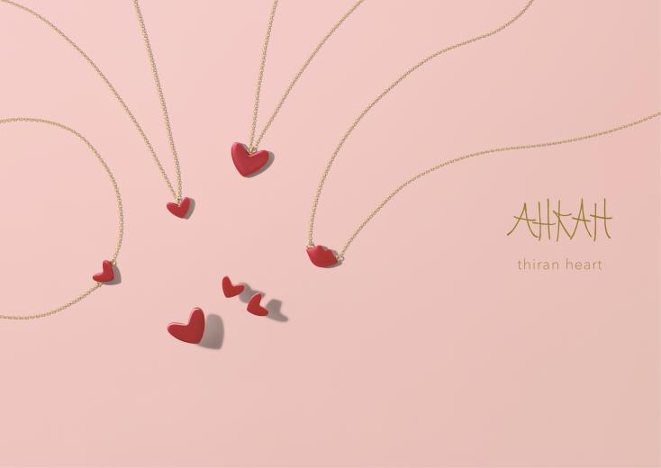 ahkah小红心项链日本价格,ahkah小红心项链官网