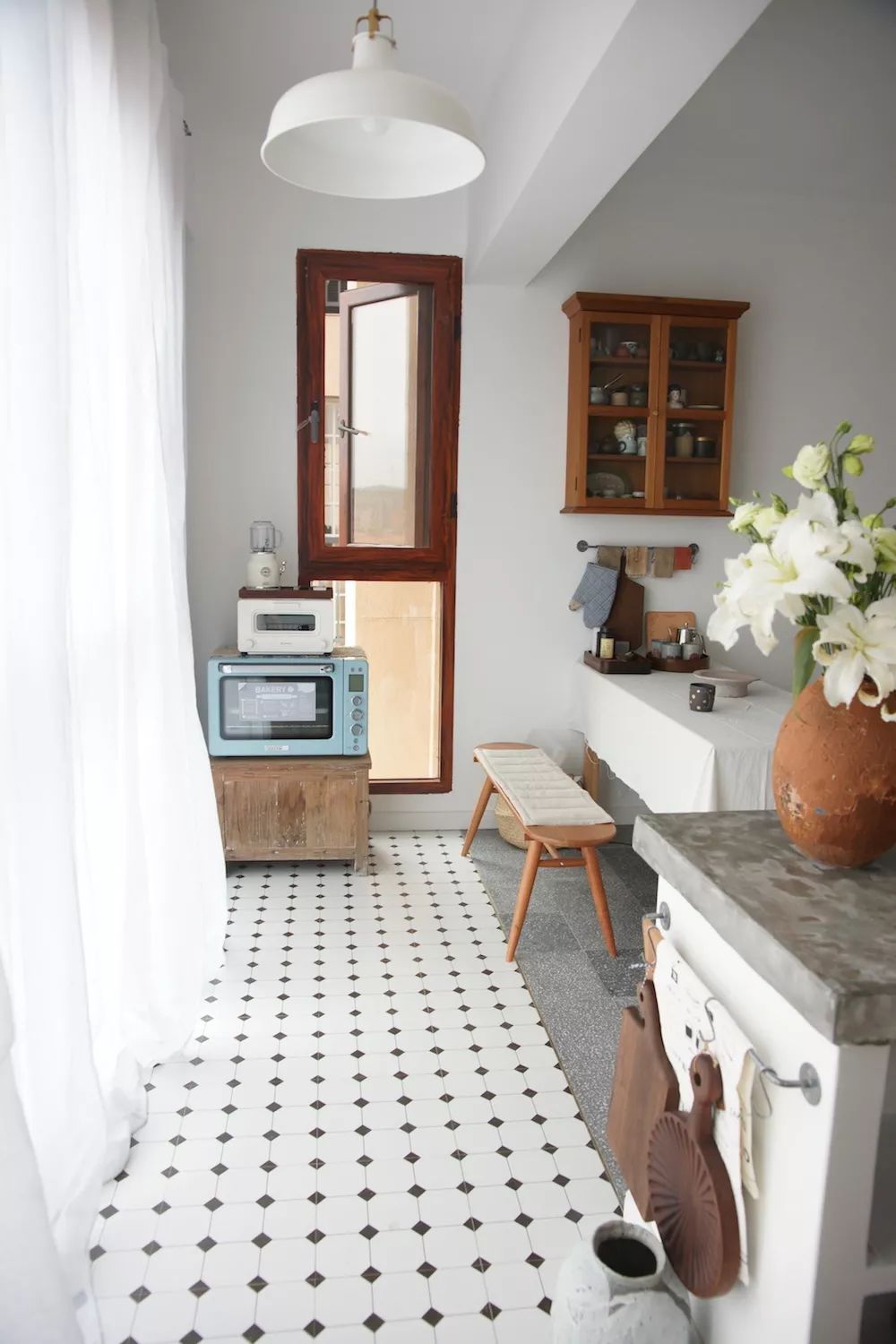 用水泥砌橱柜,用粘土捏一个好看的柜子