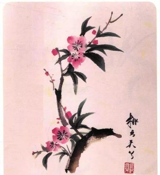 学画春天和桃花,学画简单春天画