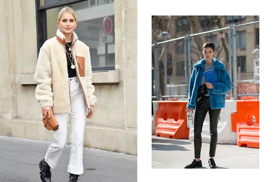 短款皮草好看又保暖,羊羔绒短款皮草