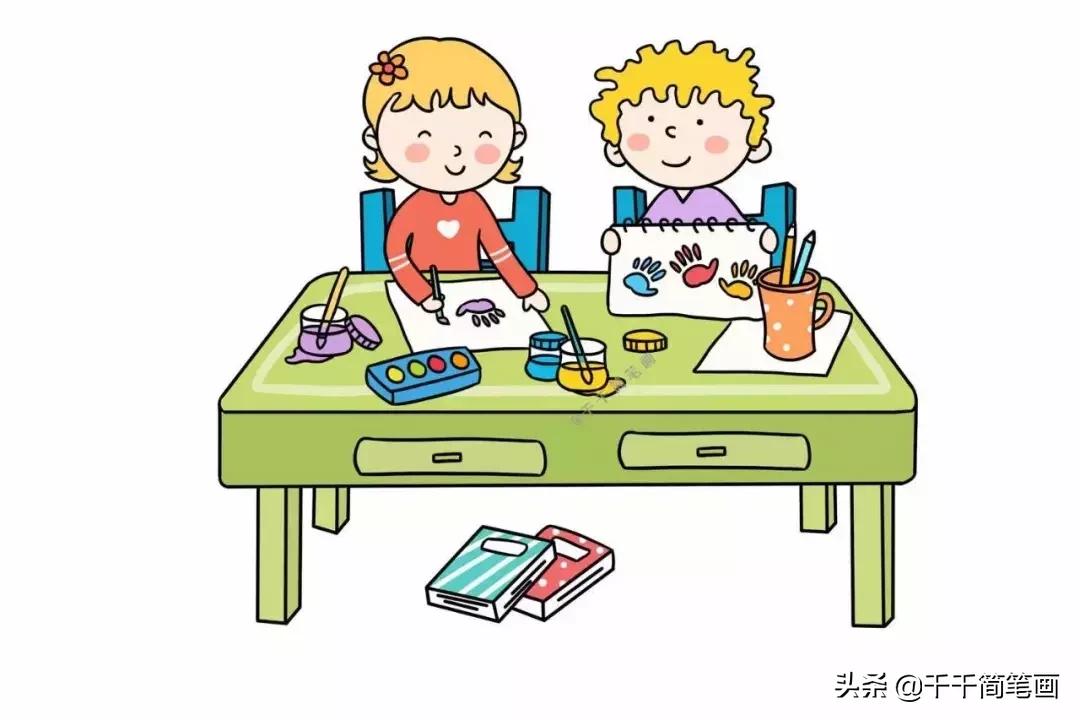 老师简笔画意境图,最简单教室简笔画