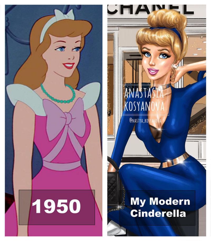 画家笔下的公主：灰姑娘爱Chanel、贝儿爱Gucci，她们都成为网红