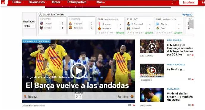 武磊,历史上首位攻破巴萨球门的中国球员。网友:全村的骄傲