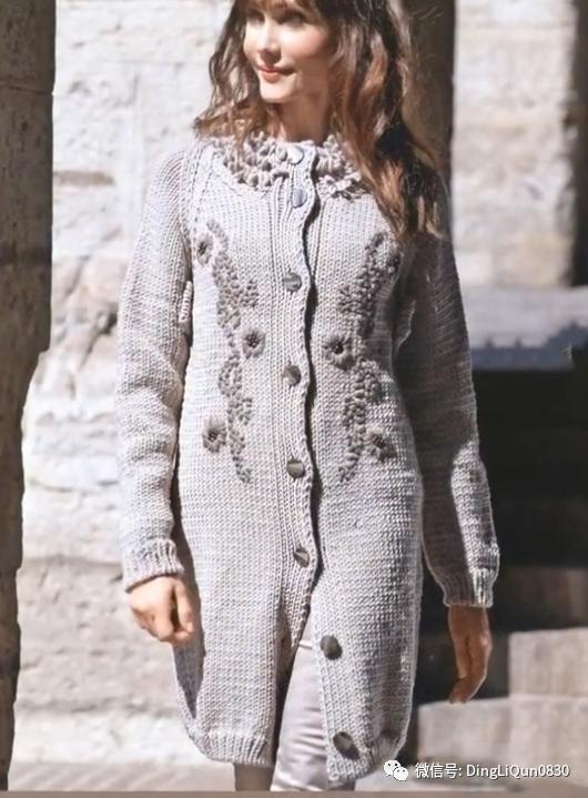 春秋针织女装长款开衫外套,加肥加大针织开衫外套长款