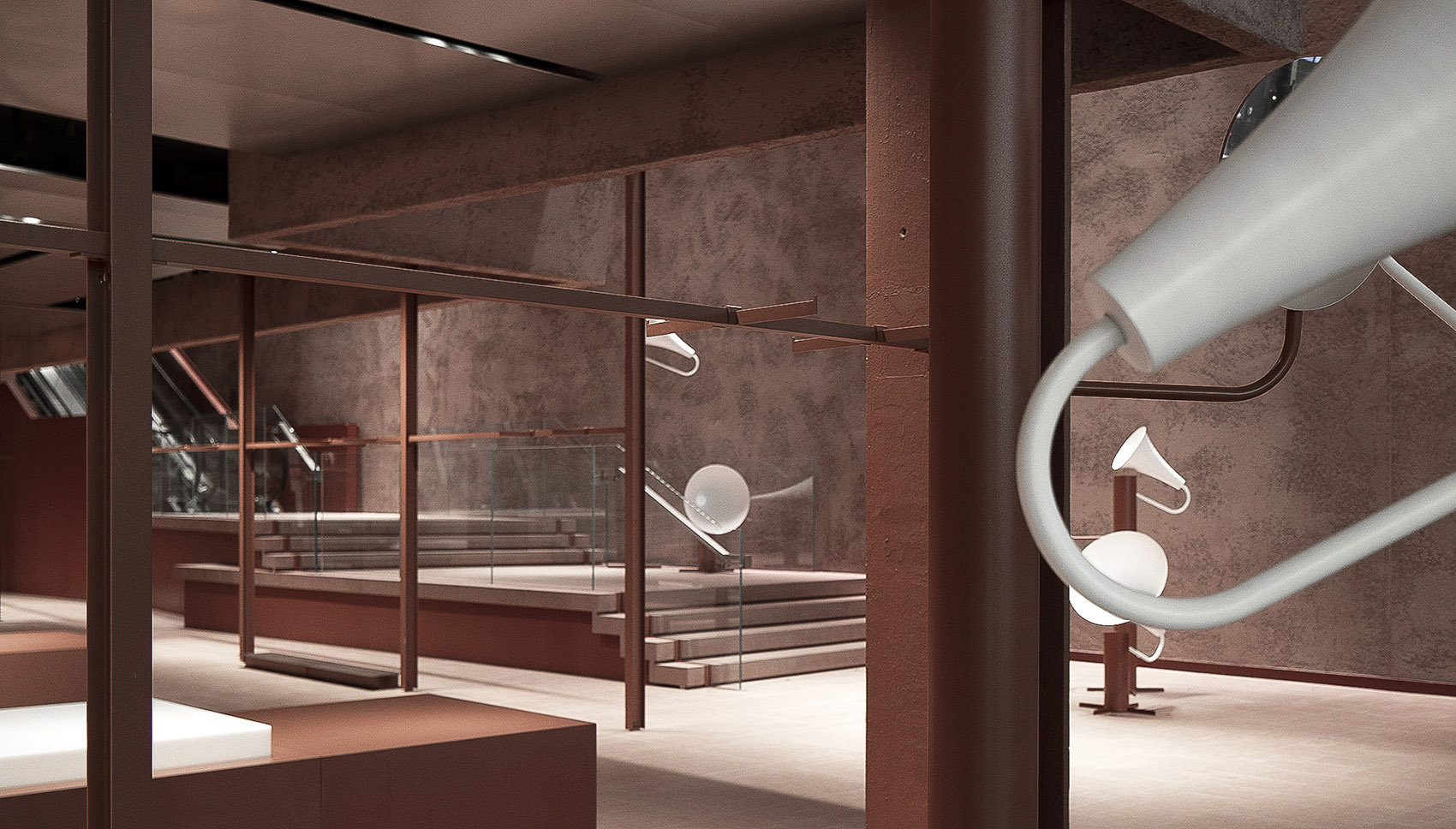 UR伦敦旗舰店，紫砂色彩提炼的空间表达了东方。