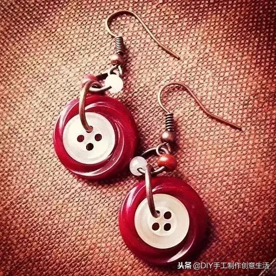 纽扣旧物改造篮子,旧物改造牛仔布做钥匙扣