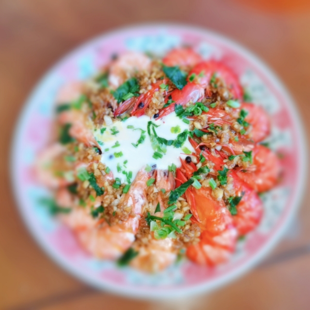 蒜蓉大虾粉丝蒸虾,大虾的家常做法蒜蓉蒸虾