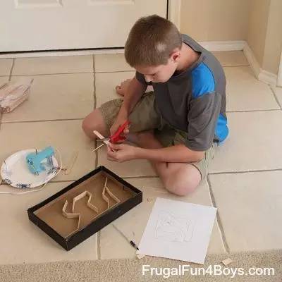 3-6岁儿童益智手工玩具鞋盒,幼儿园鞋盒里的动物世界手工作品