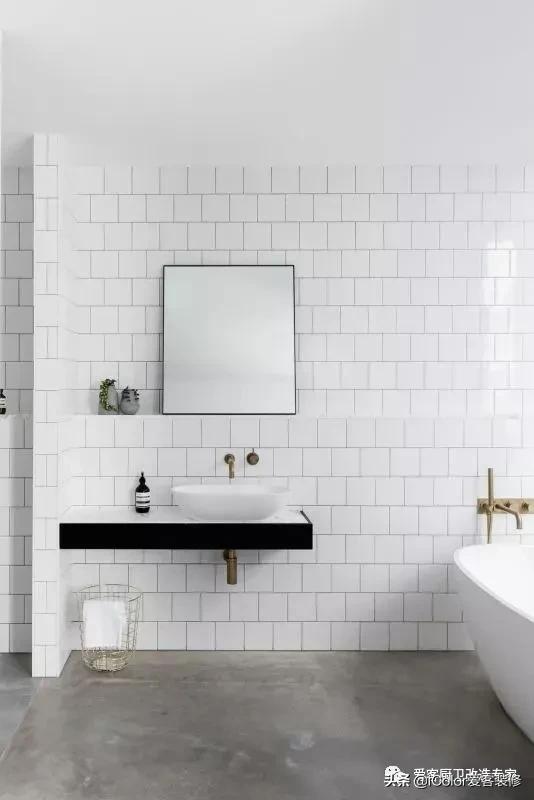 北欧风卫生间墙砖地砖,现代法式风的卫生间地砖