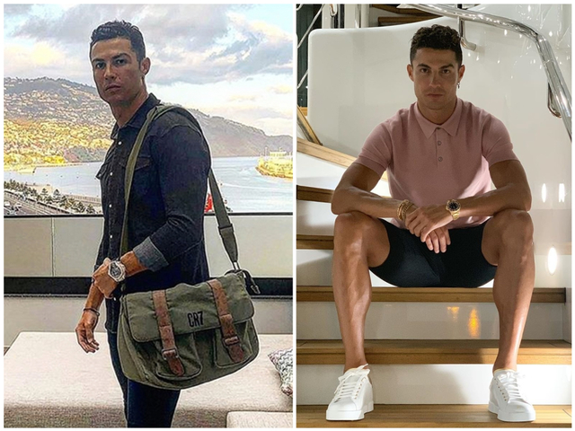 微商C罗暑期旅行不忘卖衣服，用来搭配的两块表价值连城更吸睛