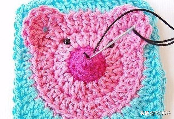 怎么用毯子做一个小熊,怎样用一根线钩小熊毯子