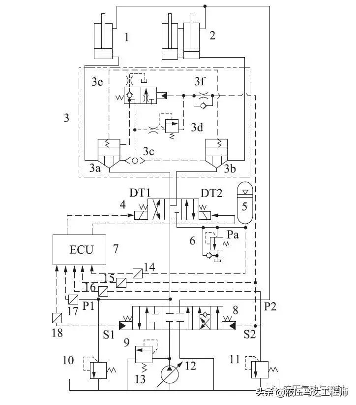 挖掘机液压系统工作原理,液压挖掘机的液压系统原理图解